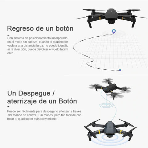 ÚLTIMAS 12 UNIDADES -  FlyDrone™ Pro - Cámara Visión Nocturna y Sensor Anti Colisión + 2 BATERÍAS + 3 RAGALOS