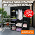 ÚLTIMAS 12 UNIDADES - ARMARIO ROPERO CLOSET CON CUBIERTA DE TELA NO TEJIDA 45 X 135 X 172cm - PROMOCION CIERRE DE LA TIENDA + 3 RAGALOS