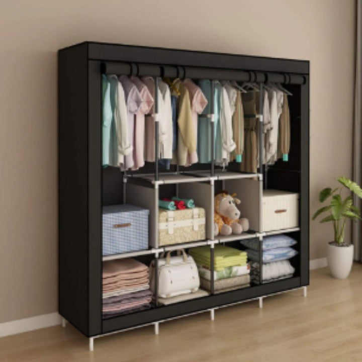 ÚLTIMAS 12 UNIDADES - ARMARIO ROPERO CLOSET CON CUBIERTA DE TELA NO TEJIDA 45 X 135 X 172cm - PROMOCION CIERRE DE LA TIENDA + 3 RAGALOS
