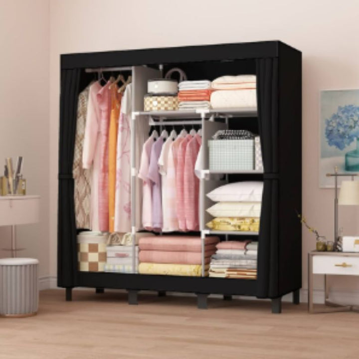 ÚLTIMAS 12 UNIDADES - ARMARIO ROPERO CLOSET CON CUBIERTA DE TELA NO TEJIDA 45 X 135 X 172cm - PROMOCION CIERRE DE LA TIENDA + 3 RAGALOS
