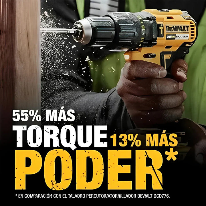 ÚLTIMAS 12 UNIDADES - KIT DEWALT ORIGINAL: Taladro de Alto Impacto Inalámbrico + 26 ACCESORIOS [2 BATERIAS de 48V] + 3 RAGALOS
