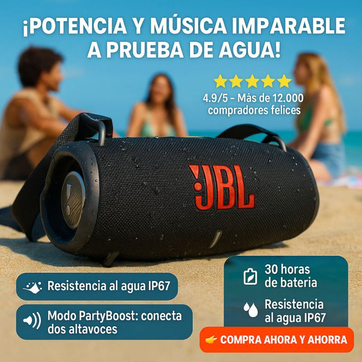 ÚLTIMAS 12 UNIDADES - JBL XTREME 3 BLUETOOTH A PRUEBA DE AGUA - PROMOCION CIERRE DE LA TIENDA + 3 RAGALOS