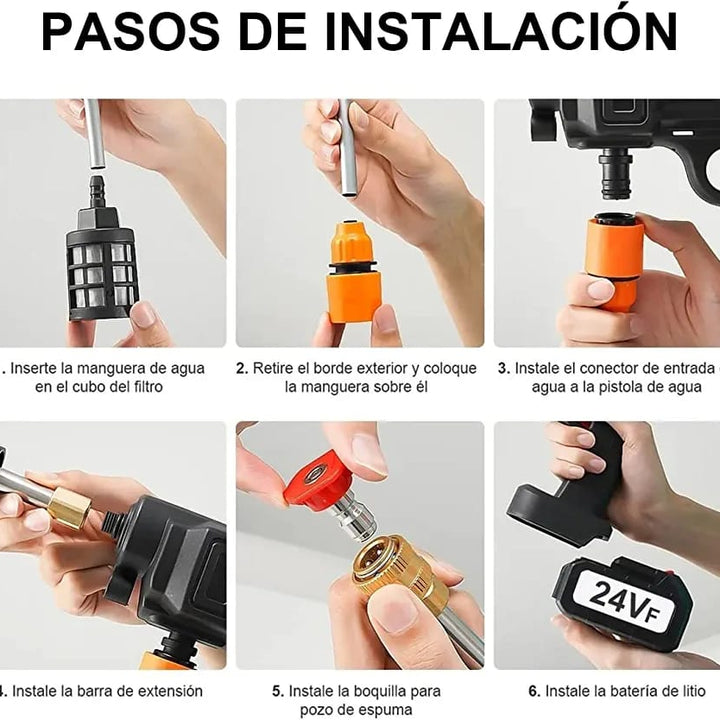 ÚLTIMAS 12 UNIDADES - Hidrolavadora Portatil Recargable UltraJet™ + Batería Extra + 3 RAGALOS