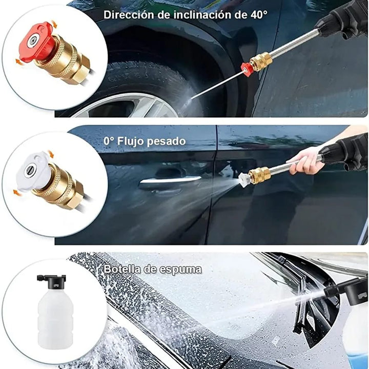 ÚLTIMAS 12 UNIDADES - Hidrolavadora Portatil Recargable UltraJet™ + Batería Extra + 3 RAGALOS