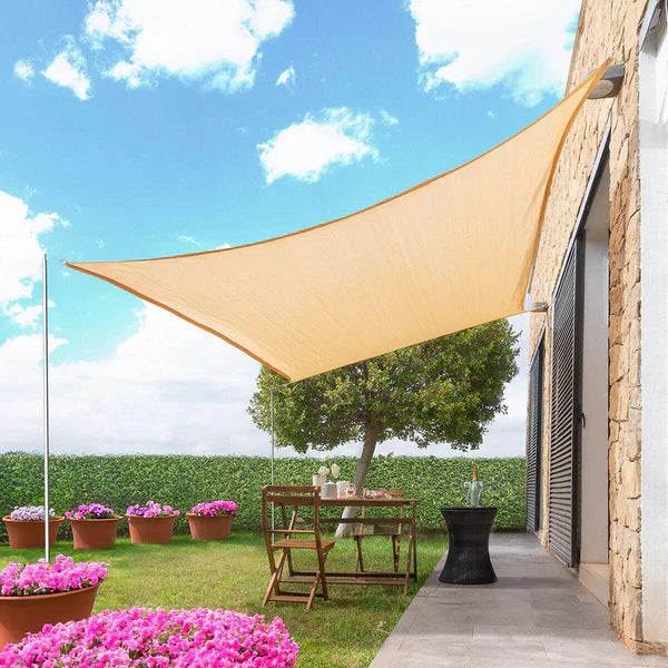 ÚLTIMAS 12 UNIDADES - TOLDO VELA DE SOMBRA RECTANGULAR 2 X 3 m - PROMOCION CIERRE DE LA TIENDA + 3 RAGALOS