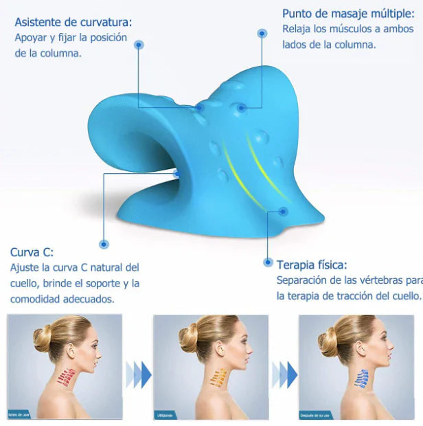 ÚLTIMAS 12 UNIDADES - MásRelax™ Almohada Cervical Terapéutica | ALIVIO INMEDIATO DE DOLORES DE ESPALDA Y MIGRAÑA + 3 RAGALOS