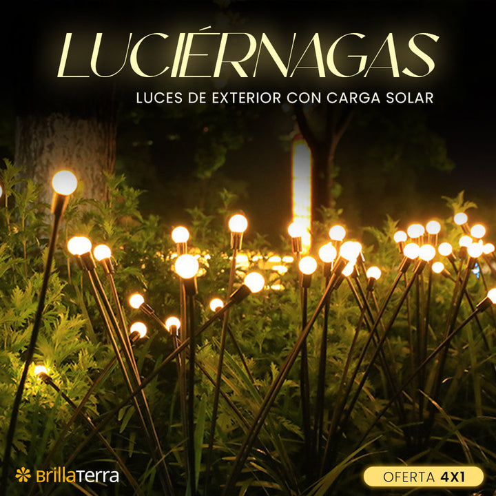 ÚLTIMAS 12 UNIDADES - Luz Solar Efecto Luciérnaga + 3 REGALOS