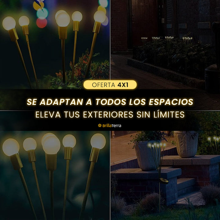 ÚLTIMAS 12 UNIDADES - Luz Solar Efecto Luciérnaga + 3 REGALOS