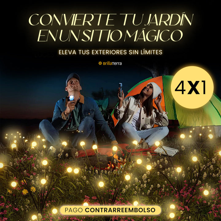 ÚLTIMAS 12 UNIDADES - Luz Solar Efecto Luciérnaga + 3 REGALOS