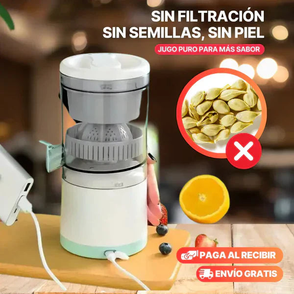 ÚLTIMAS 12 UNIDADES - EXPRIMIDOR ELÉCTRICO DE FRUTAS INALÁMBRICO Y RECARGABLE + Envio Gratis + 3 RAGALOS