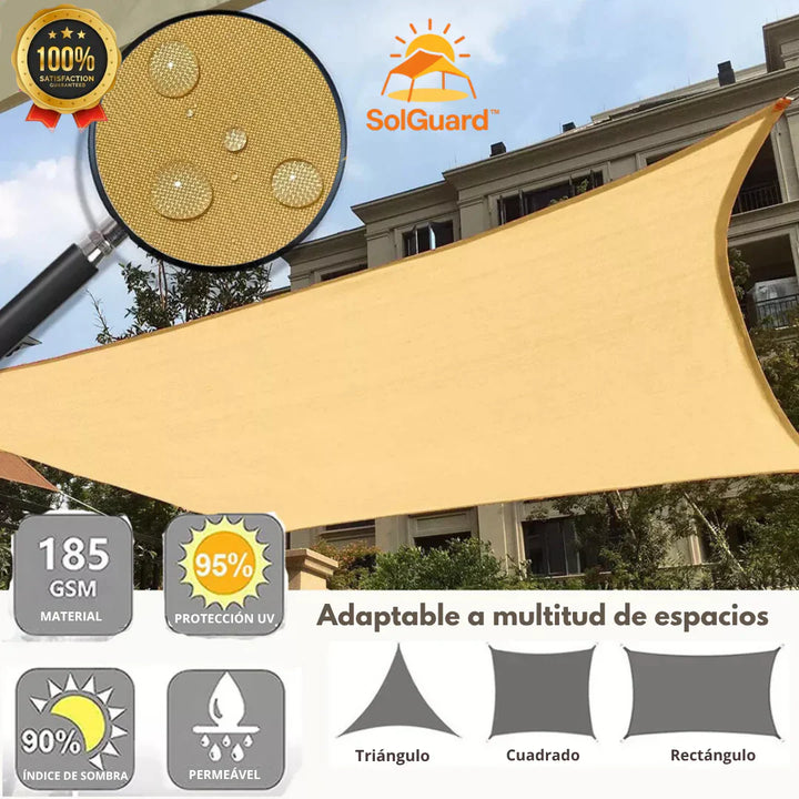 ÚLTIMAS 12 UNIDADES - TOLDO VELA DE SOMBRA RECTANGULAR 2 X 3 m - PROMOCION CIERRE DE LA TIENDA + 3 RAGALOS