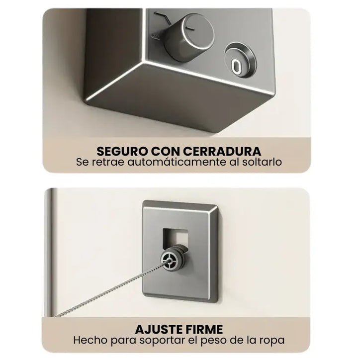 ÚLTIMAS 12 UNIDADES - Tendedero Retráctil Invisible Tazzi + 3 REGALOS
