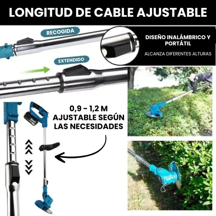 ÚLTIMAS 12 UNIDADES - Cortadora de Cesped Inalámbrica TurboBlade™ [2 BATERÍAS RECARGABLES] + 3 RAGALOS