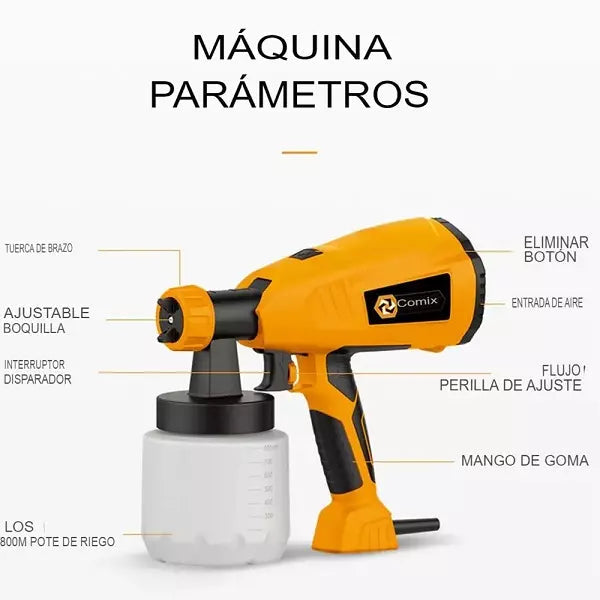 ÚLTIMAS 12 UNIDADES - Pistola Pulverizadora COOLFIX™ Eléctrica APROVECHAMIENTO Y AHORRO DEL 60% EN PINTURA + 3 RAGALOS