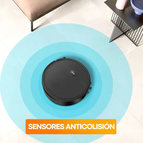 ÚLTIMAS 12 UNIDADES - Robot MaxClean - Aspirador Inteligente 3 en 1 con Sensores Anti Colisión + 3 RAGALOS