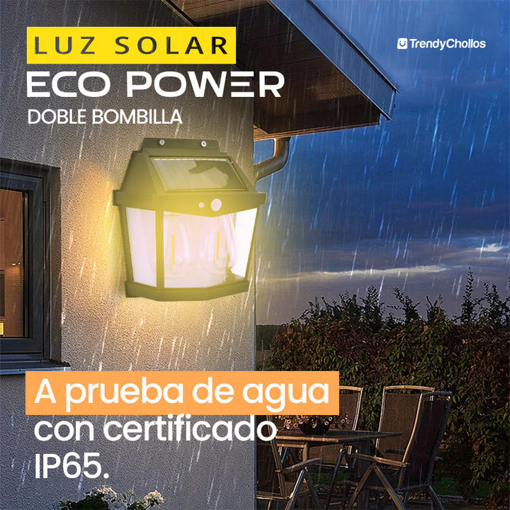 ÚLTIMAS 12 UNIDADES Luz Solar EcoPower con Doble Bombilla + 3 REGALOS