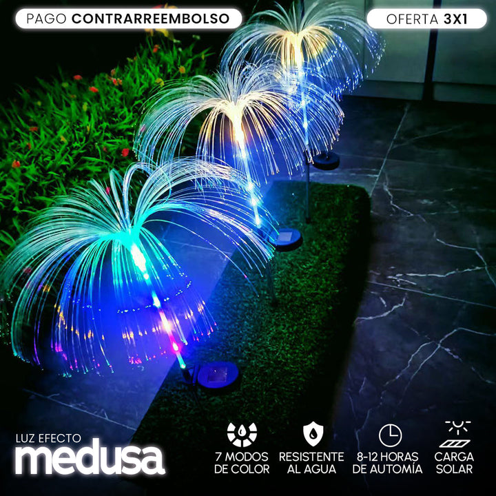 ÚLTIMAS 12 UNIDADES - Luz Solar Efecto Medusa + 3 REGALOS
