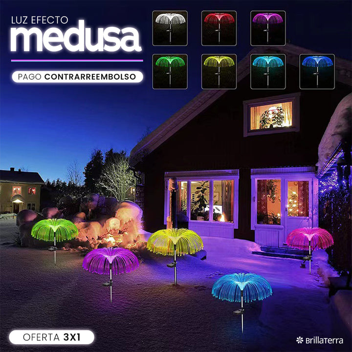 ÚLTIMAS 12 UNIDADES - Luz Solar Efecto Medusa + 3 REGALOS