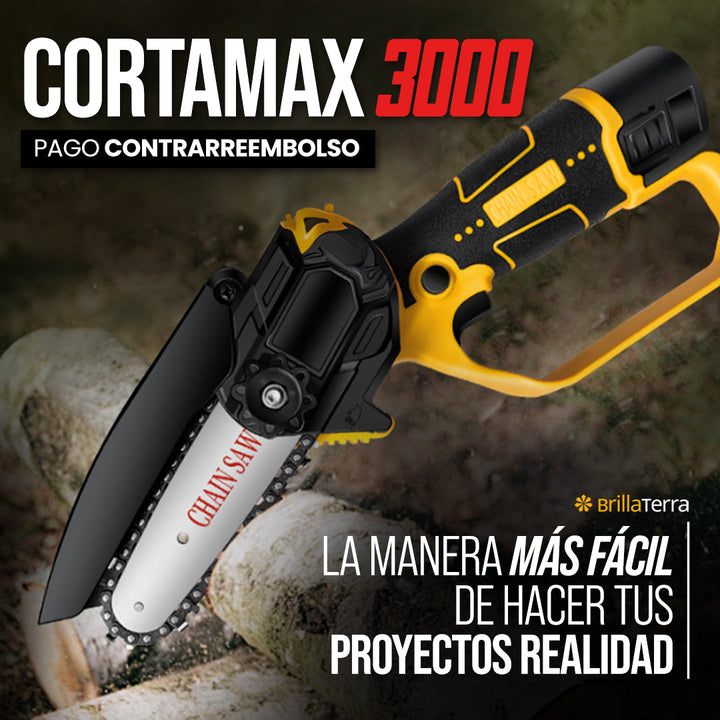 ÚLTIMAS 12 UNIDADES - CortaMax 3000 – Mini motosierra inalámbrica y portátil para trabajos de jardinería y bricolaje + 3 REGALOS