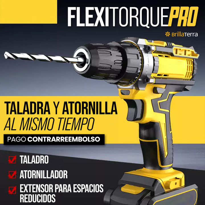 ÚLTIMAS 12 UNIDADES - FlexiTorque Pro – Taladro y atornillador con extensión flexible para espacios reducidos + 3 REGALOS