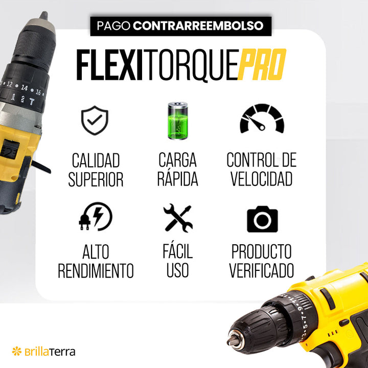 ÚLTIMAS 12 UNIDADES - FlexiTorque Pro – Taladro y atornillador con extensión flexible para espacios reducidos + 3 REGALOS