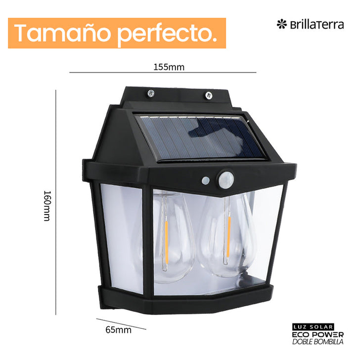 ÚLTIMAS 12 UNIDADES Luz Solar EcoPower con Doble Bombilla + 3 REGALOS
