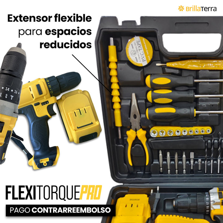 ÚLTIMAS 12 UNIDADES - FlexiTorque Pro – Taladro y atornillador con extensión flexible para espacios reducidos + 3 REGALOS