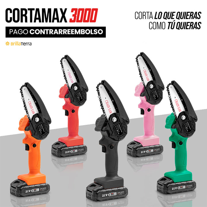 ÚLTIMAS 12 UNIDADES - CortaMax 3000 – Mini motosierra inalámbrica y portátil para trabajos de jardinería y bricolaje + 3 REGALOS