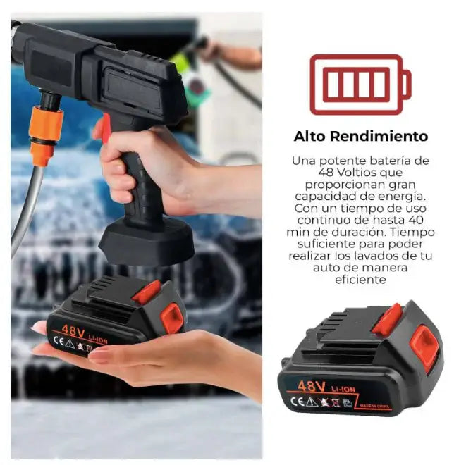 ÚLTIMAS 12 UNIDADES - Hidrolavadora Portatil Recargable UltraJet™ + Batería Extra + 3 RAGALOS