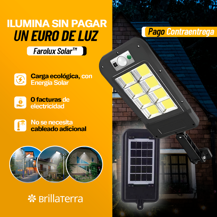 ÚLTIMAS 12 UNIDADES - Farolux Solar - Farola LED para exteriores sin instalación eléctrica + 3 REGALOS