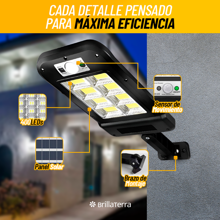 ÚLTIMAS 12 UNIDADES - Farolux Solar - Farola LED para exteriores sin instalación eléctrica + 3 REGALOS
