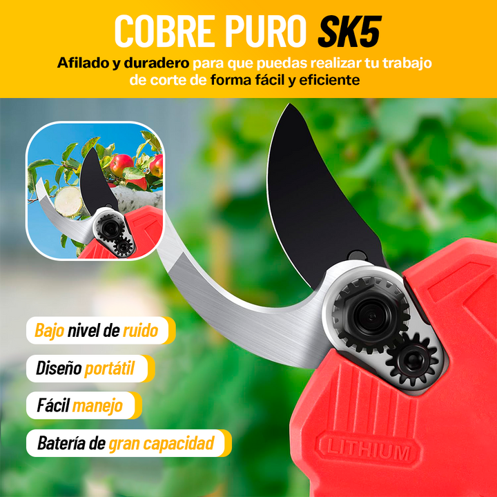 ÚLTIMAS 12 UNIDADES - PodaPower Pro – Tijeras de podar eléctricas con doble batería y alto rendimiento + 3 REGALOS