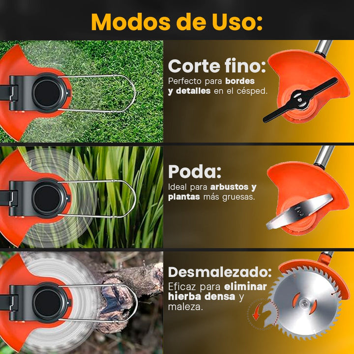 ÚLTIMAS 12 UNIDADES - Desbrozadora PowerTrim – Ligera, inalámbrica y con cuchillas intercambiables + 3 REGALOS