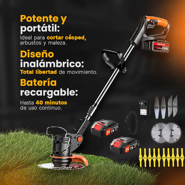 ÚLTIMAS 12 UNIDADES - Desbrozadora PowerTrim – Ligera, inalámbrica y con cuchillas intercambiables + 3 REGALOS