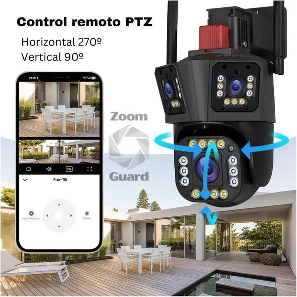ÚLTIMAS 12 UNIDADES - Zoom Guard: Cámara de Seguridad WiFi - ¡Compra 1, Llévate 2! + Memoria ilimitada + 3 RAGALOS