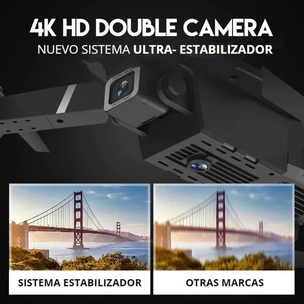ÚLTIMAS 12 UNIDADES -  FlyDrone™ Pro - Cámara Visión Nocturna y Sensor Anti Colisión + 2 BATERÍAS + 3 RAGALOS