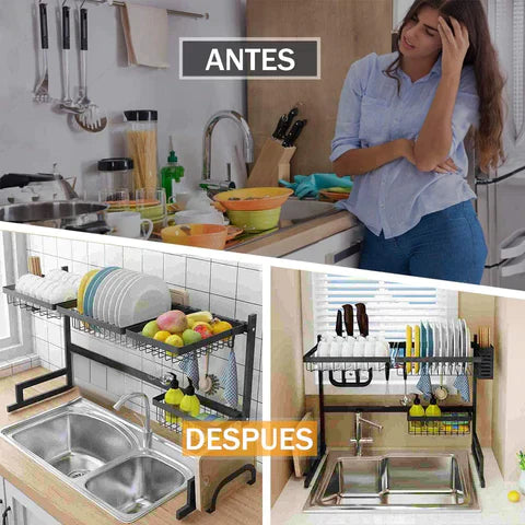 ÚLTIMAS 12 UNIDADES - Escurridor de Platos - KitchenClean™ + 3 RAGALOS