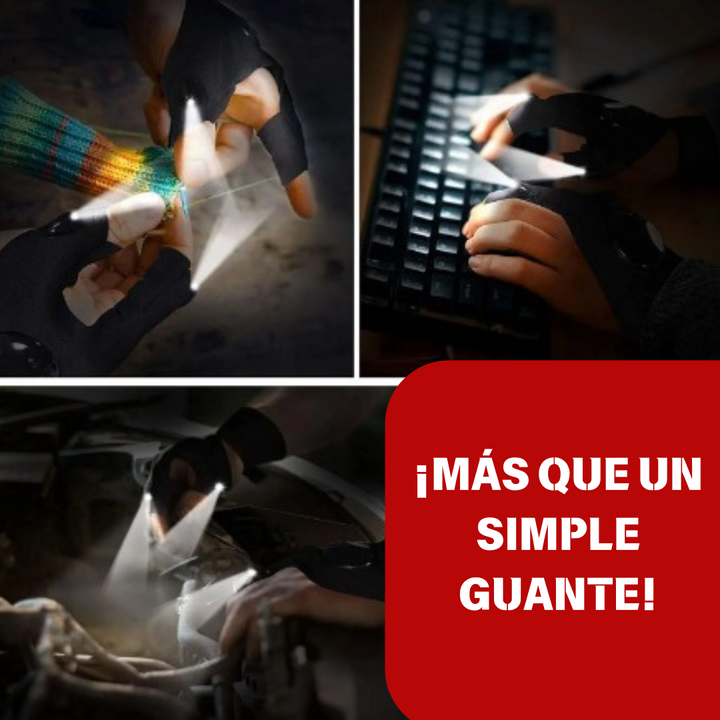 ÚLTIMAS 12 UNIDADES - ANTICIPO DE BLACK FRIDAY | Par Guantes Linterna LED PRO® Recargables + 3 REGALOS