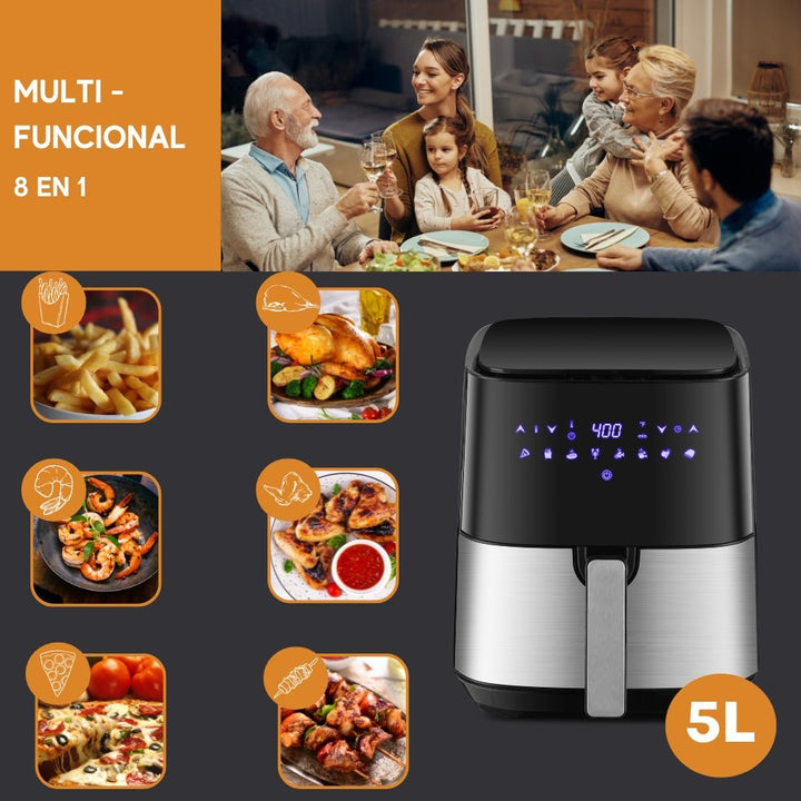 ÚLTIMAS 12 UNIDADES - FREIDORA DE AIRE 5L + 3 REGALOS