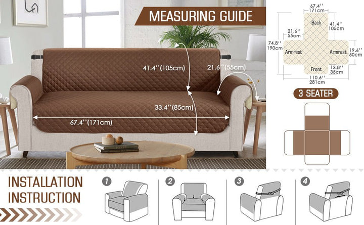 ÚLTIMAS 12 UNIDADES - PROTECTOR DE SOFA REVERSIBLE + 3 REGALOS