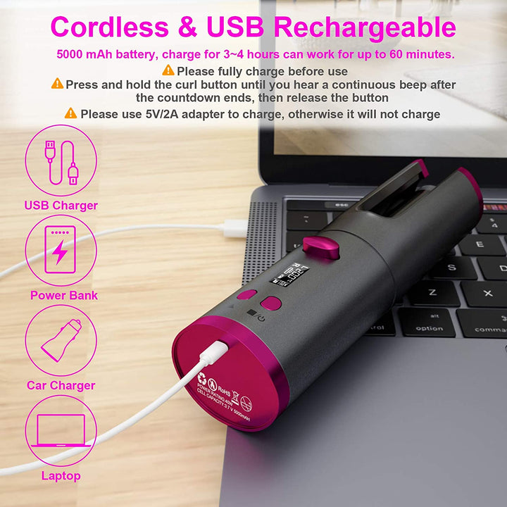 ÚLTIMAS 12 UNIDADES - RIZADOR INALÁMBRICO USB + 3 REGALOS