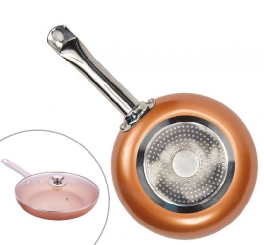ÚLTIMAS 12 UNIDADES - SET 3 SARTENES ANTIADHERENTES DE COBRE + 2 TAPAS DE CRISTAL 🎁 +3 REGALOS