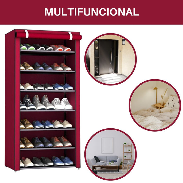 ÚLTIMAS 12 UNIDADES - ZAPATERO CON CUBIERTA DE TELA 9 NIVELES + 3 REGALOS
